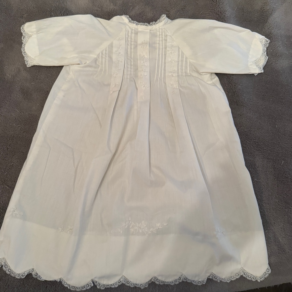 Vintage Homemade Baptism/Christening Gown For Baby